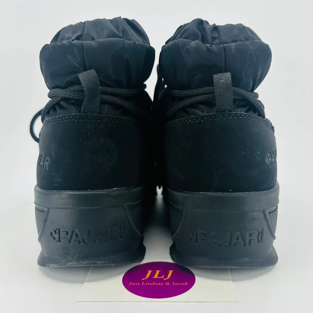 Pajar Women's Taya Low Black Lace Up Waterproof Winter Boots Size 7 US/ 38 EU